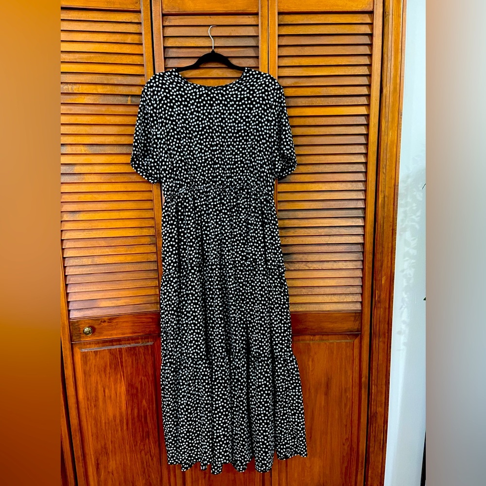 SHEIN black and white floral maxi dress